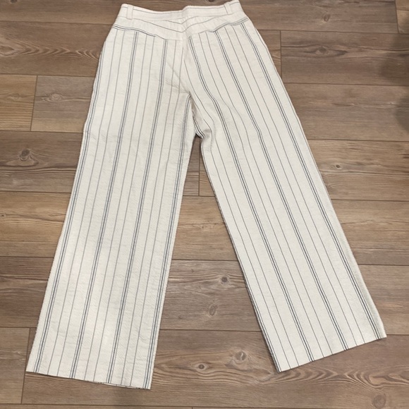 SeeBy Chloe white black 100%Cotton wide leg pants Size 42 (US 12) - Picture 5 of 7